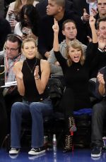 TAYLOR SWIFT and KARLIE KLOSS at New York Knicks Game
