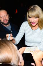 TAYLOR SWIFT Leaves David Letterman Show in New York