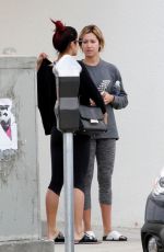 VANESSA HUDGENS and ASHLEY TISDALE Leaves Pilates Class in Studio City