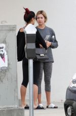 VANESSA HUDGENS and ASHLEY TISDALE Leaves Pilates Class in Studio City