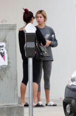 VANESSA HUDGENS and ASHLEY TISDALE Leaves Pilates Class in Studio City