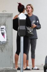 VANESSA HUDGENS and ASHLEY TISDALE Leaves Pilates Class in Studio City