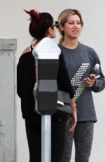 VANESSA HUDGENS and ASHLEY TISDALE Leaves Pilates Class in Studio City