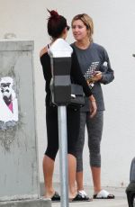 VANESSA HUDGENS and ASHLEY TISDALE Leaves Pilates Class in Studio City