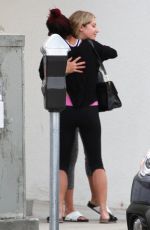 VANESSA HUDGENS and ASHLEY TISDALE Leaves Pilates Class in Studio City