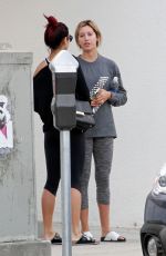 VANESSA HUDGENS and ASHLEY TISDALE Leaves Pilates Class in Studio City