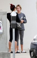 VANESSA HUDGENS and ASHLEY TISDALE Leaves Pilates Class in Studio City