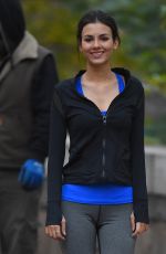 VICTORIA JUSTICE on the Set of Eye Candy in Brooklyn 2610