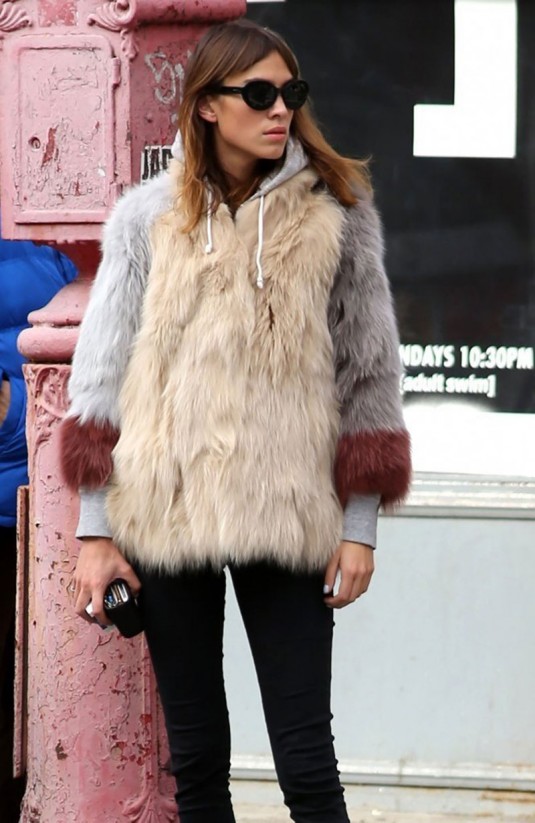 ALEXA CHUNG Out in New York