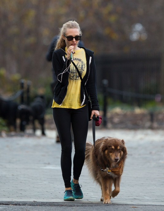 AMANDA SEYFRIED and Her Dog Finn