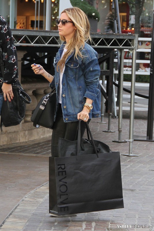 ASHLEY TISDALE Leaves Revolve Popup Store