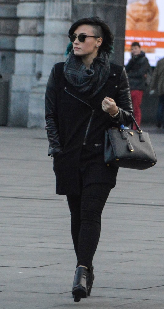 DEMI LOVATO Out and About in Belgium DEMI LOVATO Out in Belgium