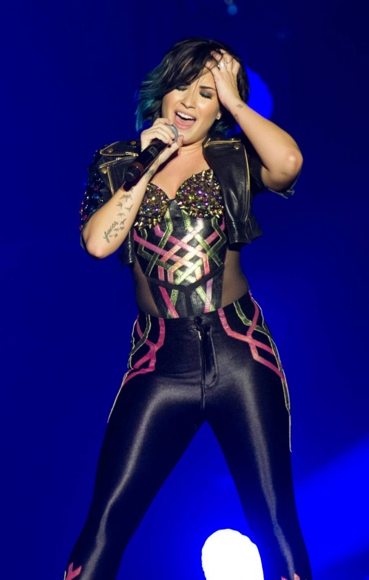 DEMI LOVATO Performs at Enrique Iglesias's Tour in Birmingham DEMI LOVATO Performs in Birmingham