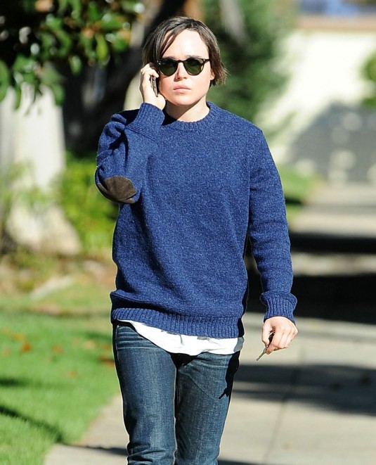 ELLEN PAGE in Jeans Out and About in Los Angeles ELLEN PAGE in Jeans