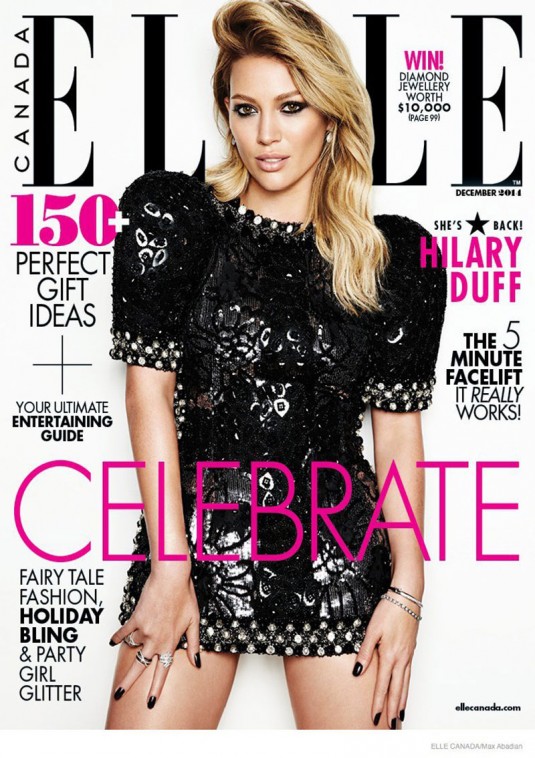 HILARY DUFF in Elle Magazine