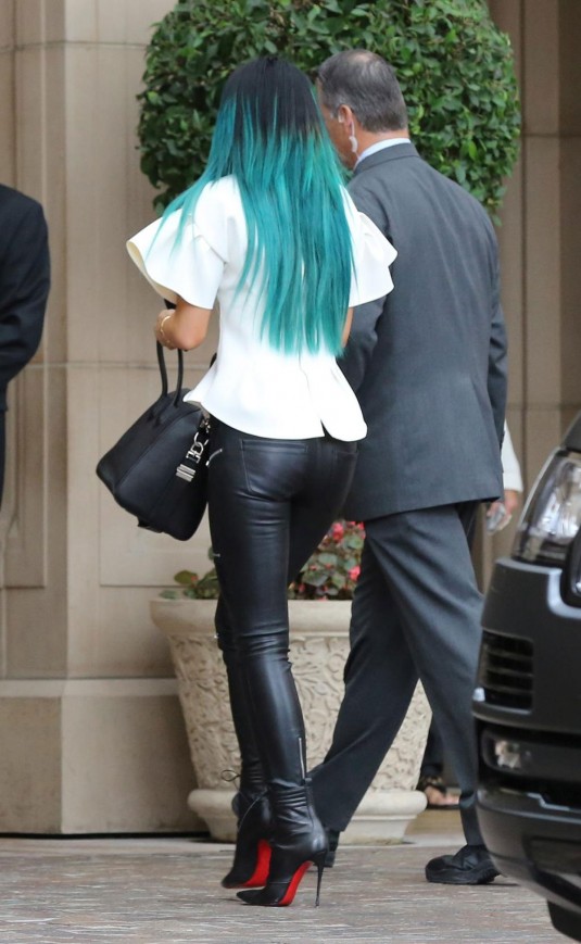 KYLIE JENNER Arrives at Kourtney's Baby Shower