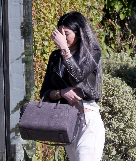 KYLIE JENNER Leaves Andy LeCompte Salon