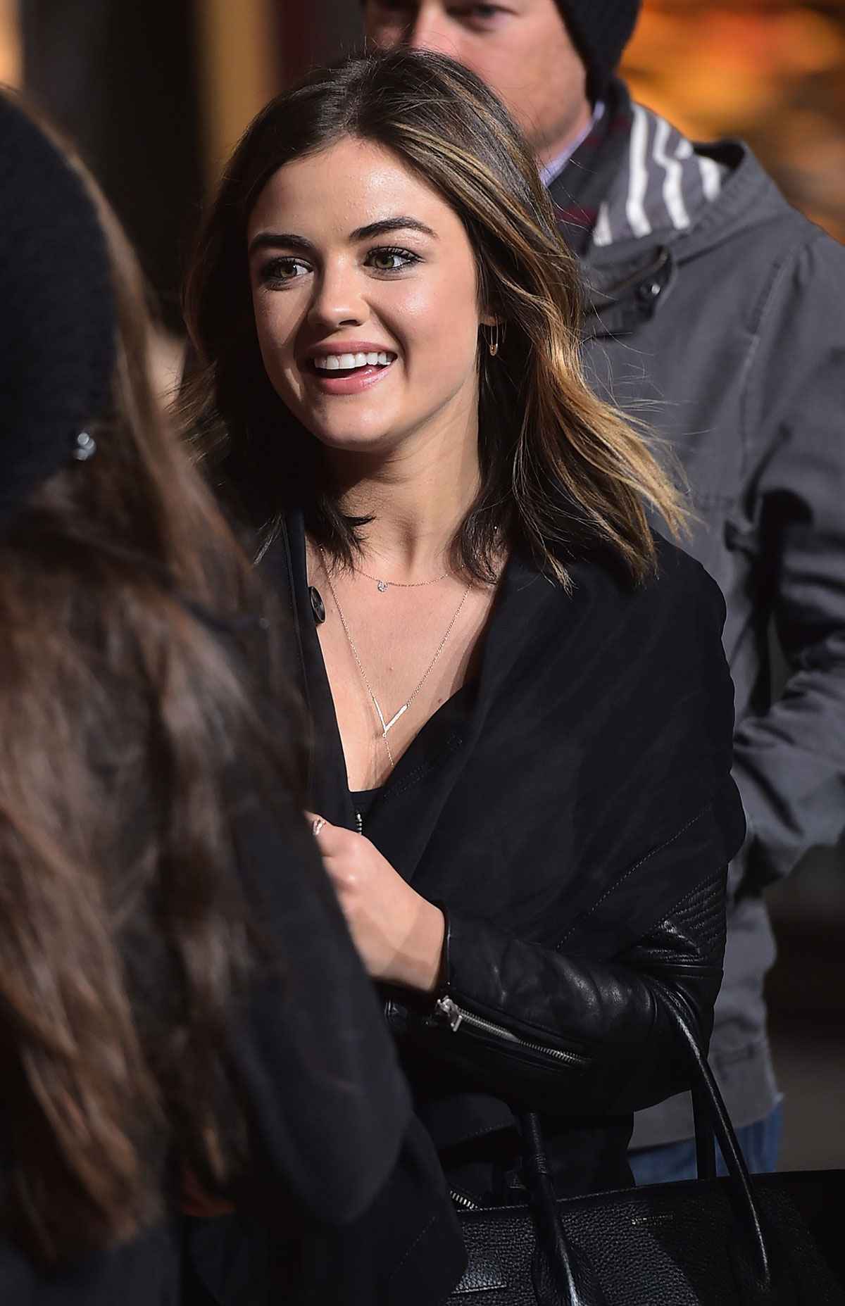 LUCY HALE at 2014 Macy’s Thanksgiving Day Parade Rehearsals in New York ...