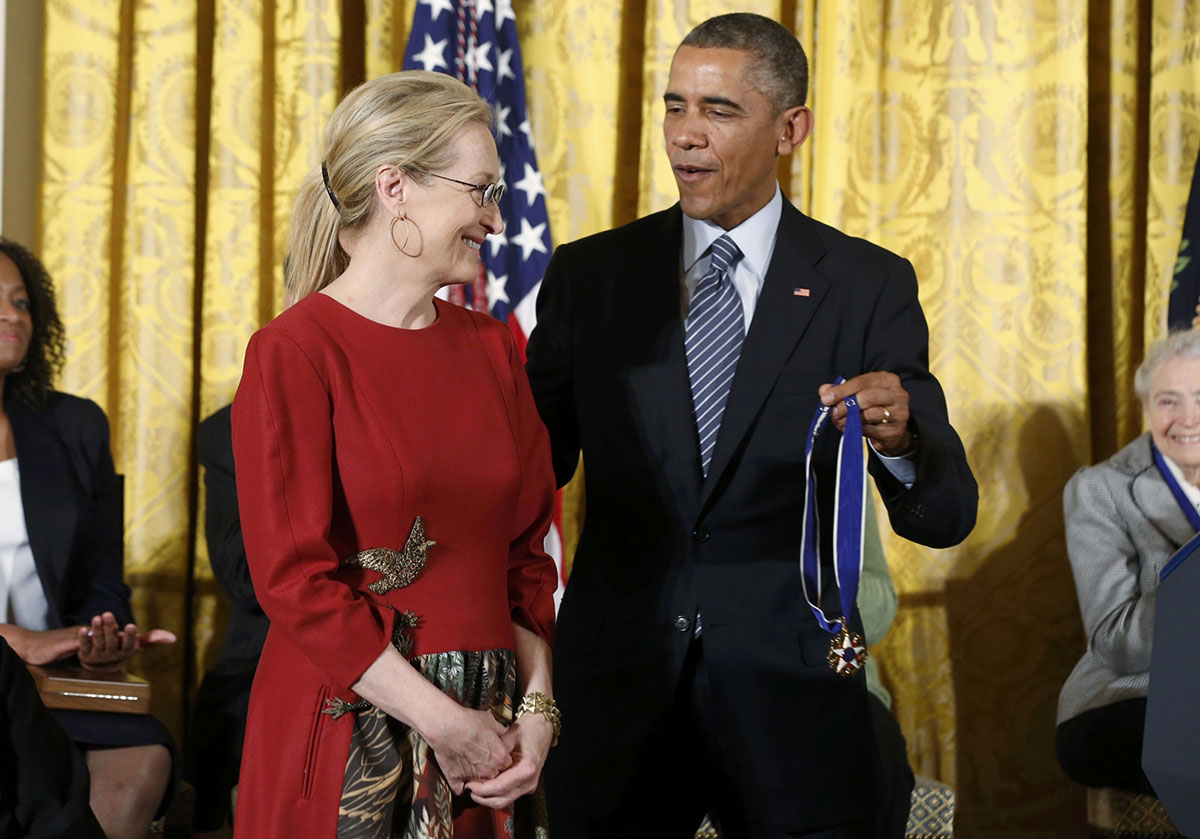 Meryl Streep At Presidential Medal Of Freedom Ceremony In Washington Hawtcelebs