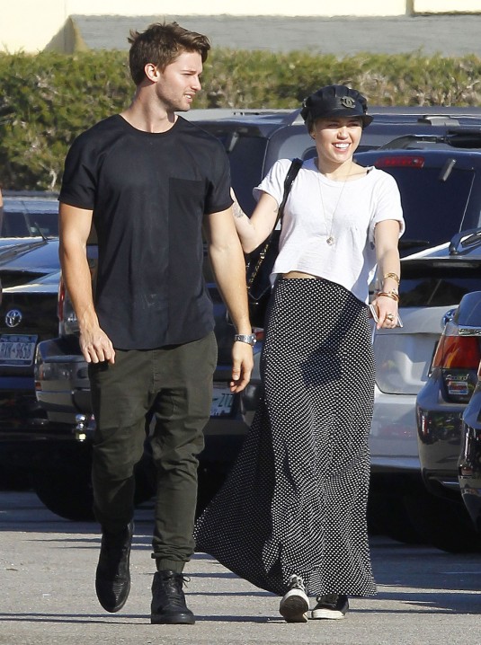 MILEY CYRUS and Patrick Schwarzenegger Out in West Hollywood