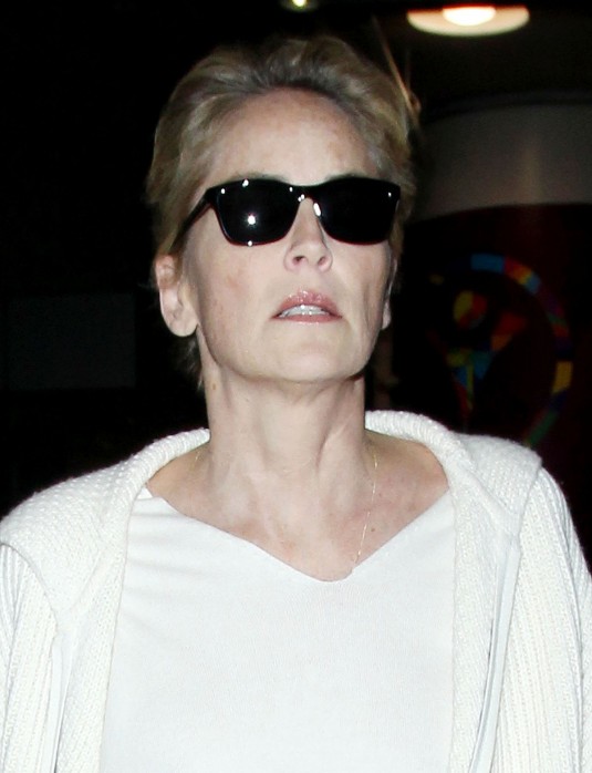 SHARON STONE at Los Angeles International Airport
