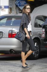 ALESSANDRA AMBROSIO at a Gas Station in Los Angeles