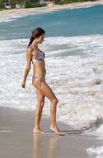 ALESSANDRA AMBROSIO in Bikini at a Beach in St. Barts 2611