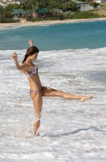 ALESSANDRA AMBROSIO in Bikini at a Beach in St. Barts 2611