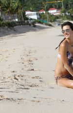 ALESSANDRA AMBROSIO in Bikini at a Beach in St. Barts 2611