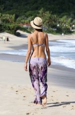 ALESSANDRA AMBROSIO in Bikini at a Beach in St. Barts 2611