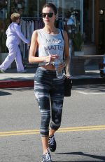 ALESSANDRA AMBROSIO in Leggings Leaves a Gym in Los Angeles 2211
