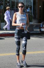 ALESSANDRA AMBROSIO in Leggings Leaves a Gym in Los Angeles 2211