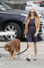 AMANDA SEYFRIE and Her Dog Finn Out and About in Los Angeles 3010