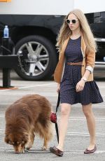 AMANDA SEYFRIE and Her Dog Finn Out and About in Los Angeles 3010