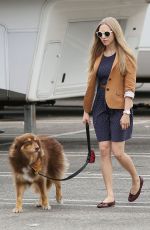 AMANDA SEYFRIE and Her Dog Finn Out and About in Los Angeles 3010