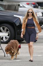 AMANDA SEYFRIE and Her Dog Finn Out and About in Los Angeles 3010