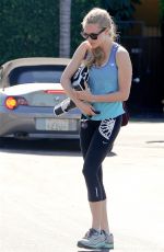 AMANDA SEYFRIED in Leggings Leaves a Gym in Los Angeles