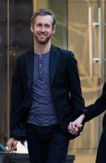 ANNE HATHAWAY and Adam Shulman Leaves Their Hotel in New York