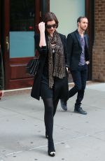 ANNE HATHAWAY and Adam Shulman Leaves Their Hotel in New York