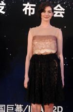 ANNE HATHAWAY at Interstellar Press Conference in West Shangai