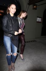 ASHLEY GREENE and CARA SANTANA Out for Dinner at Craig