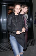 ASHLEY GREENE and CARA SANTANA Out for Dinner at Craig