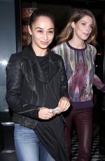 ASHLEY GREENE and CARA SANTANA Out for Dinner at Craig