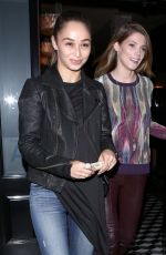 ASHLEY GREENE and CARA SANTANA Out for Dinner at Craig