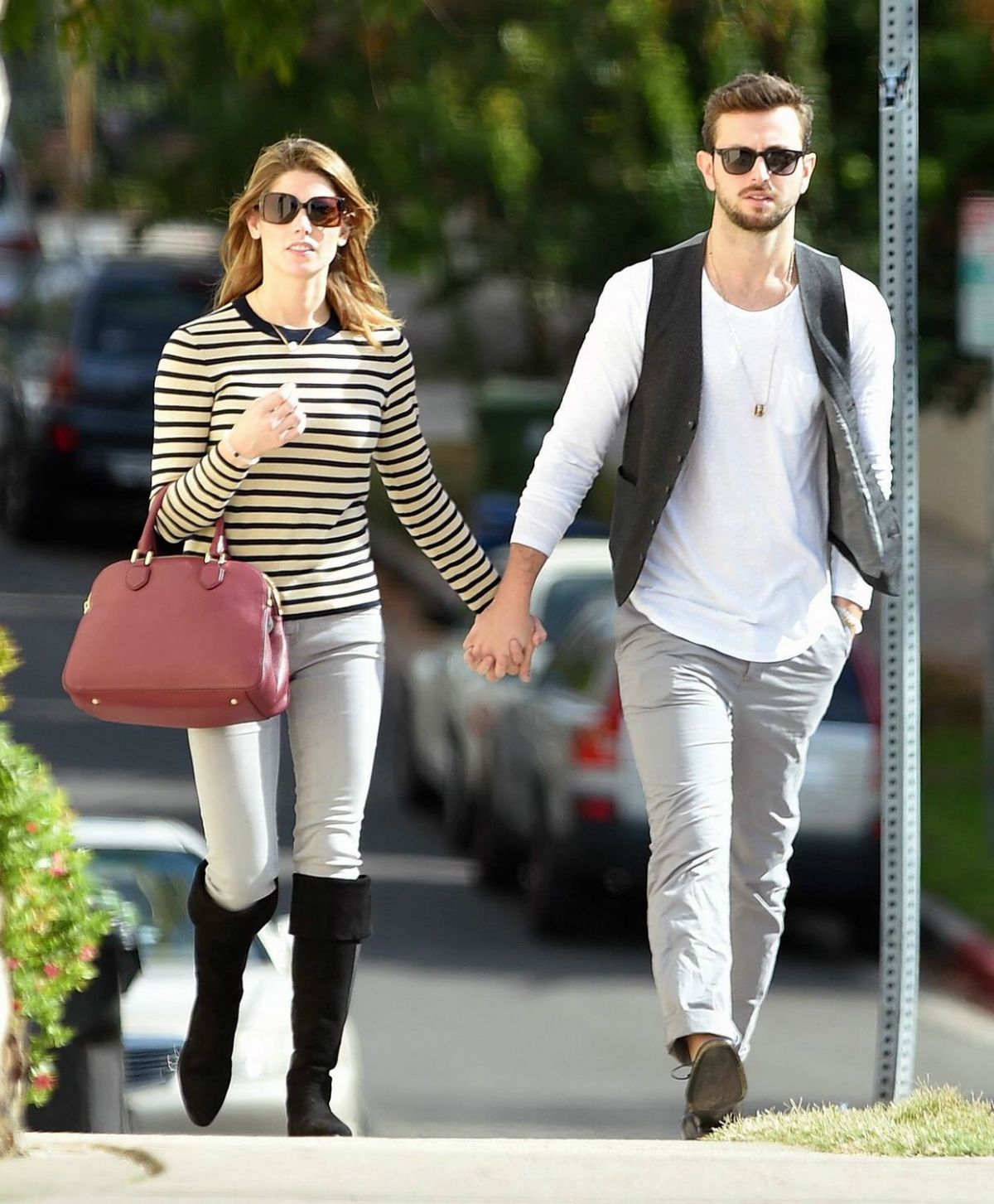 ASHLEY GREENE and Paul Khoury Out and About in Studio City ASHLEY GREENE and Paul Khoury Out and About in Studio City