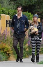 ASHLEY TISDALE and Christopher French Out and About in Los Angeles