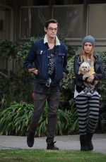ASHLEY TISDALE and Christopher French Out and About in Los Angeles