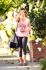 ASHLEY TISDALE in Leggings Out and About in Toluca Lake