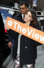 AUBREY PLAZA Arrives at The View in New York
