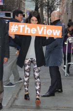 AUBREY PLAZA Arrives at The View in New York